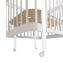 Кровать детская Indigo Italiano Baby продольный маятник на колесах кашемир-белый