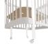 Кровать детская Indigo Italiano Baby продольный маятник на колесах кашемир-белый
