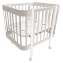Кровать детская Indigo Italiano Baby продольный маятник на колесах кашемир-белый