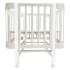 Кровать детская Indigo Italiano Baby продольный маятник на колесах кашемир-белый