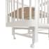Кровать детская Indigo Italiano Baby продольный маятник на колесах кашемир-белый