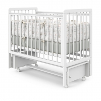 Кровать детская Pituso TINY (оптима) маятник/колесо Белая аляска