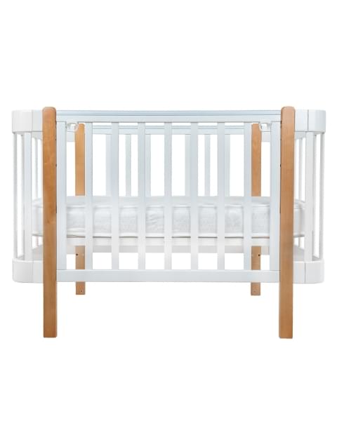 Кровать детская Pituso Olivia (маятник/ящик/автостенка) 120*60 см Белый-Бук