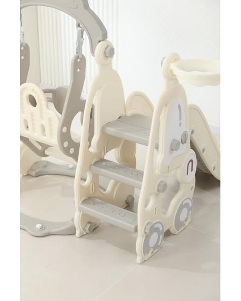 Горка с качелями UNIX Kids Car Grey
