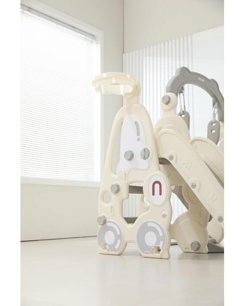 Горка с качелями UNIX Kids Car Grey