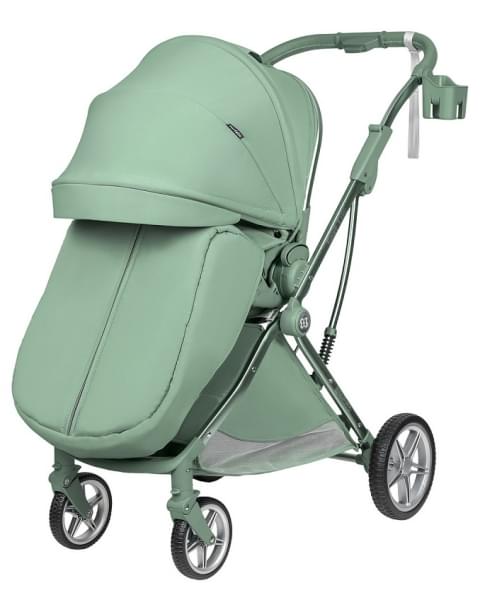 Детская прогулочная коляска Farfello Fest Lux Зеленый/Green FL-13 цветная рама