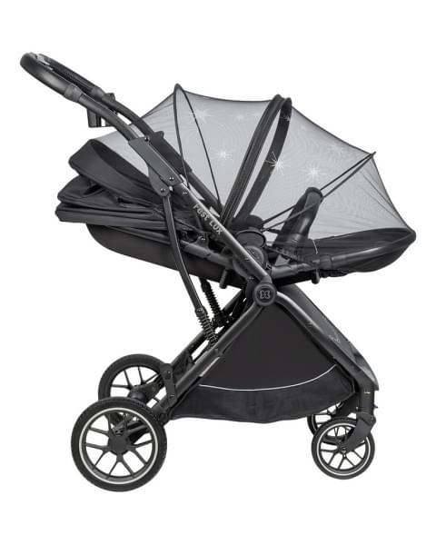 Детская прогулочная коляска Farfello Fest Lux Угольно-черный/Carbon black FL-12 черная рама