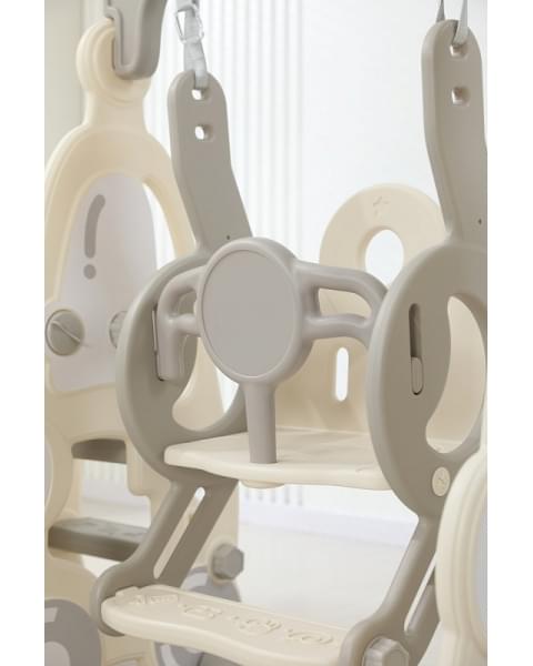 Горка с качелями UNIX Kids Car Grey