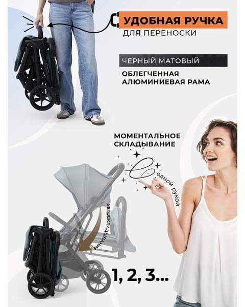 Прогулочная коляска Sweet Baby Aura Plus Basic SBL 427575 Green