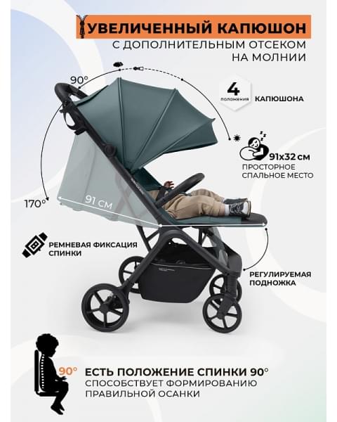Прогулочная коляска Sweet Baby Aura Plus Basic SBL 427575 Green