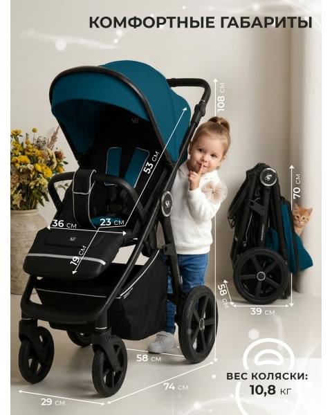 Прогулочная коляска Sweet Baby Contente Plus Basic Dark Green