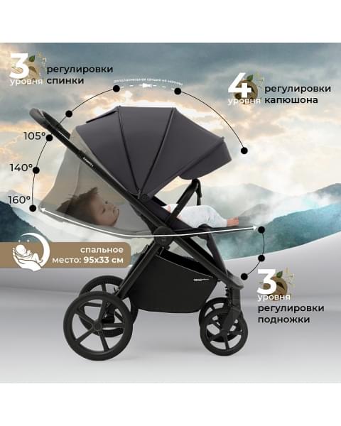 Прогулочная коляска Sweet Baby Elegante SBL S 427526 Dark Grey
