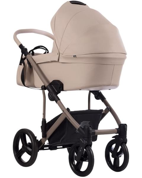 Детская коляска Bebetto Magnum Light Pro 2 в 1 01 св.бежевая кожа/бежевая рама