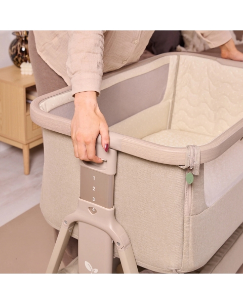 Колыбель приставная Tutti Bambini CoZee Air 2 с колесами Soft Walnut/Cocoa