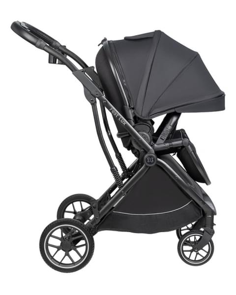 Детская прогулочная коляска Farfello Fest Lux Угольно-черный/Carbon black FL-12 черная рама