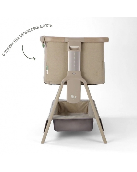Колыбель приставная Tutti Bambini CoZee Air 2 с колесами Soft Walnut/Cocoa