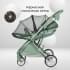 Детская прогулочная коляска Farfello Fest Lux Зеленый/Green FL-13 цветная рама