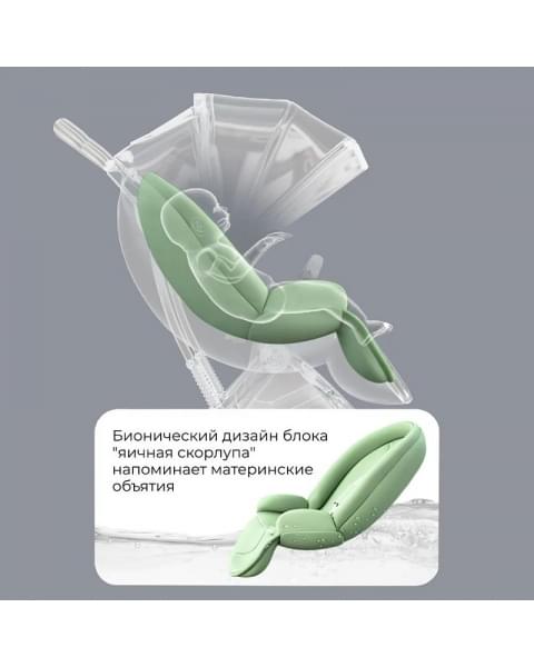 Детская прогулочная коляска Farfello Fest Lux Зеленый/Green FL-13 цветная рама