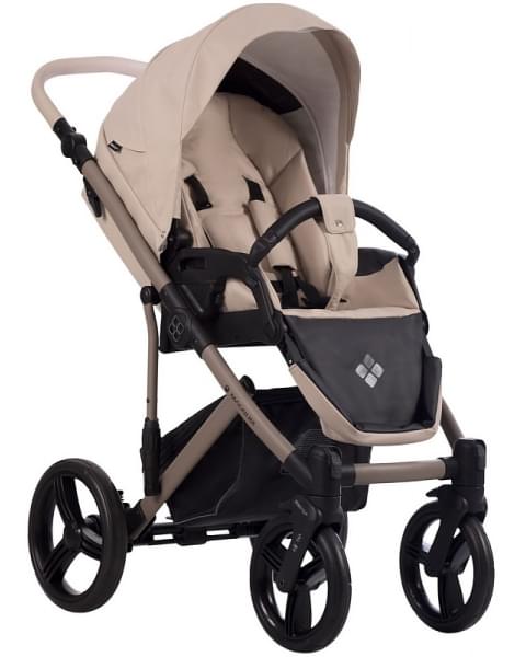 Детская коляска Bebetto Magnum Light Pro 2 в 1 01 св.бежевая кожа/бежевая рама