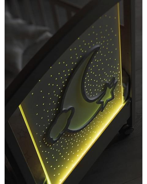 Детская кровать Erbesi Moon LED белый