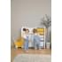 Стеллаж для игрушек UNIX Kids Moon 8 (3 полки + 5 ящиков) желтый/белый