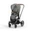 Коляска прогулочная Cybex Priam IV шасси Chrome Brown, Soho Grey (Серый)