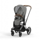 Коляска прогулочная Cybex Priam IV шасси Chrome Brown, Soho Grey (Серый)