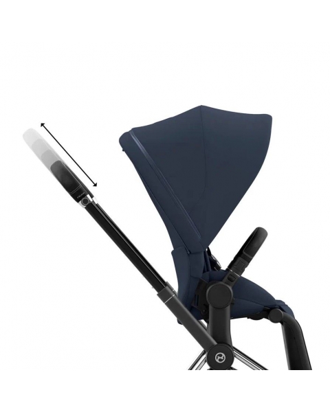 Коляска 2 в 1 Cybex Priam IV шасси Matt Black, Nautical Blue (Темно-синий)