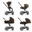 Коляска 3 в 1 Cybex Priam IV шасси Chrome Black, Khaki Green (Хаки)
