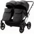 Детская коляска для двойни Adamex Leo Duo Deluxe 3 в 1 DUO-SA2 (ЧЕРНАЯ КОЖА)