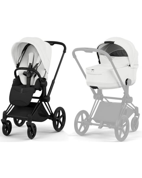 Коляска Cybex Priam V Matt Black Style Collection 2 в 1 Off White