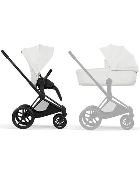 Коляска Cybex Priam V Matt Black Style Collection 2 в 1 Off White