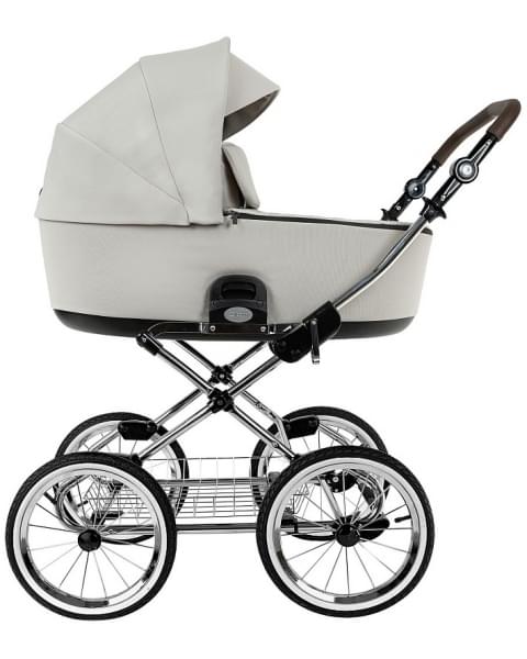 Детская коляска Roan Bass Next Classic 2.0 d14 3 в 1 с автокреслом Tutis Elo Lux EduSky Black BSNC/94/2 Marzipan/Black/руч.Cappuccino