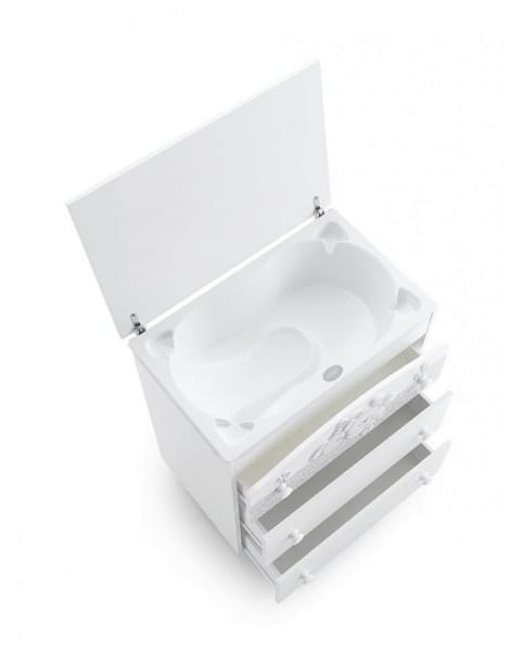 Пеленальный комод Erbesi Jack белый/серый