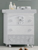 Пеленальный комод Erbesi Jack белый/серый