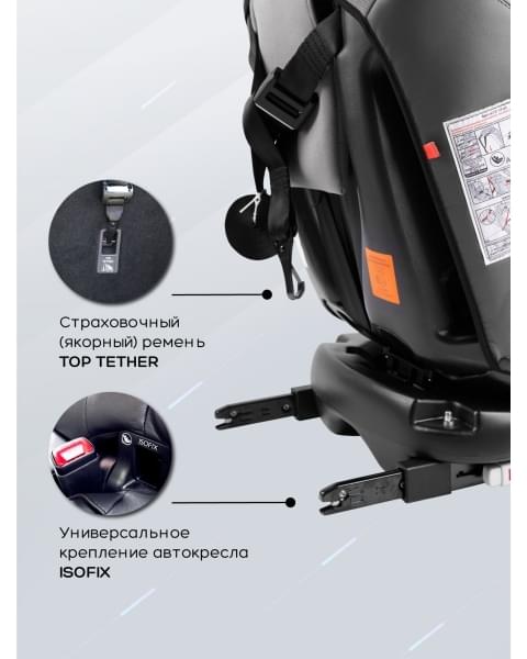 Автокресло детское AMAROBABY Brilliant ISOFIX класс D, группа 0+/1/2/3, (серый)