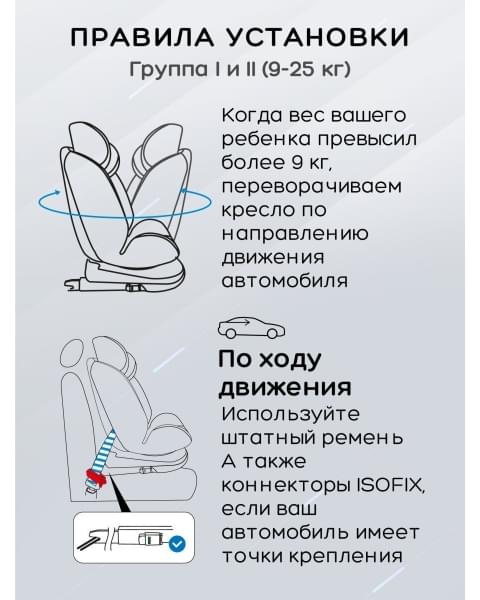 Автокресло детское AMAROBABY Brilliant ISOFIX класс D, группа 0+/1/2/3, (серый)