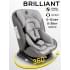 Автокресло детское AMAROBABY Brilliant ISOFIX класс D, группа 0+/1/2/3, (серый)