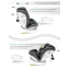 Автокресло детское AMAROBABY CHAMPION, Isofix класс D, группа 0+/1/2/3, (графит)