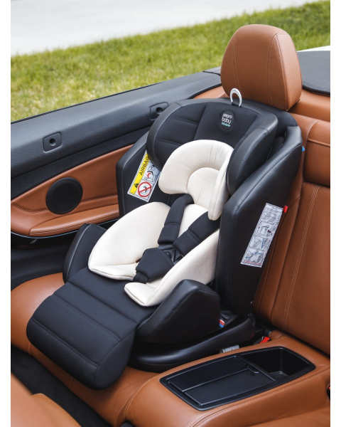 Автокресло детское AMAROBABY Favorite ISOFIX с усиленной боковой поддержкой, группа 0+/1/2/3, (чёрный/бежевый)