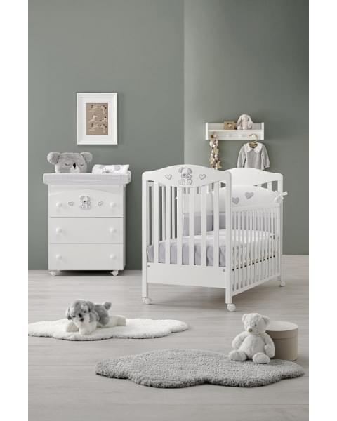 Пеленальный комод Erbesi Jack белый/серый