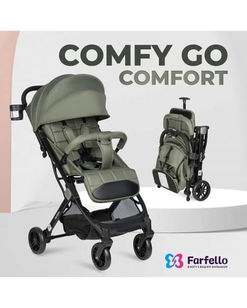 Kоляска детская прогулочная Farfello Comfy Go Comfort 2025 CG-013, оливковый