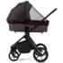 Детская коляска Peppy Monaco 3 в 1 с автокреслом First Brownie коричневый, рама черная