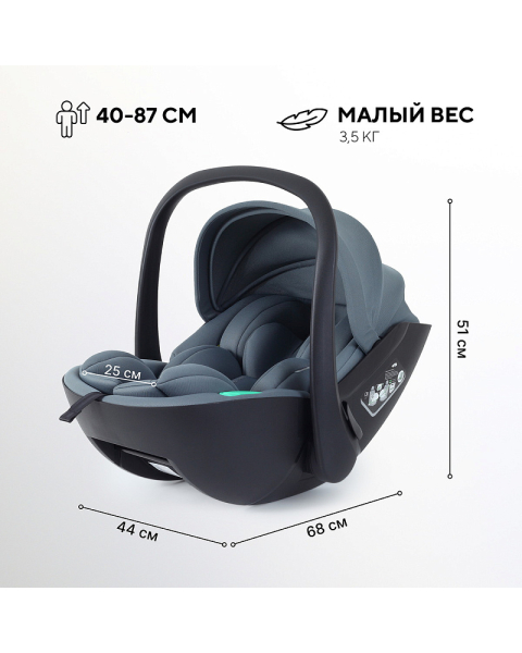Автокресло Rant Miro с базой Isofix Graphite