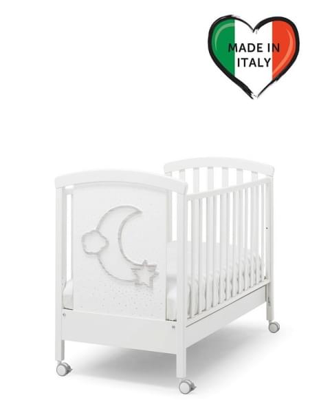 Детская кровать Erbesi Moon LED белый