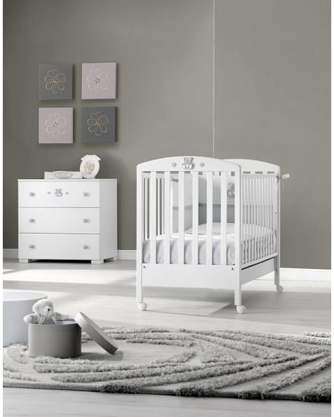 Детская кровать Erbesi Charly белый/серый