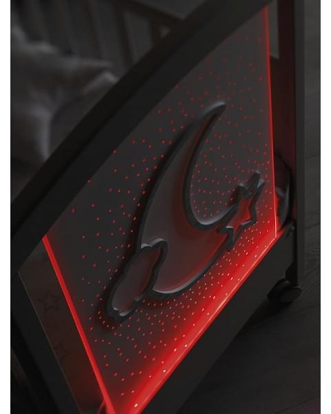 Детская кровать Erbesi Moon LED белый