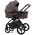 Детская коляска Peppy Monaco 3 в 1 с автокреслом First Brownie коричневый, рама черная