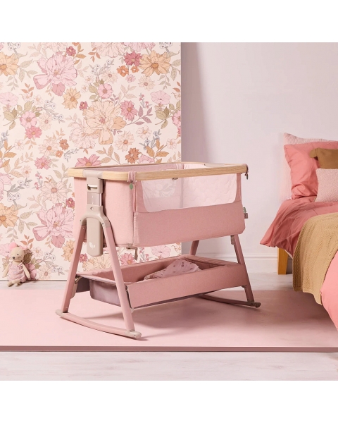 Колыбель приставная Tutti Bambini CoZee Air 2 с колесами Drifted Oak/Blush