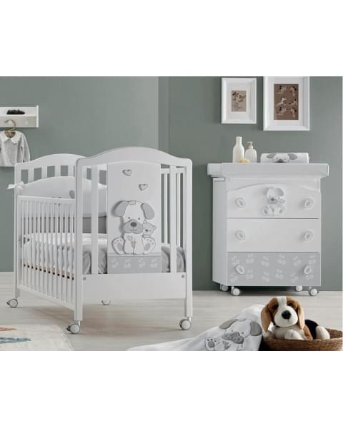 Пеленальный комод Erbesi Jack белый/серый